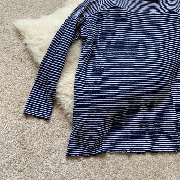 Eileen Fisher Striped Linen Knit Blouse Top small - Picture 3 of 6